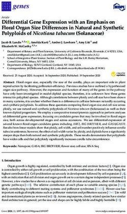 Differential Gene Expression with an Emphasis on Floral Organ Size Differences in Natural and Synthetic Polyploids of Nicotiana tabacum ...
