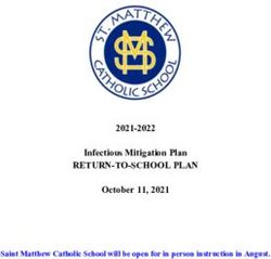 RETURN-TO-SCHOOL PLAN - 2021-2022 Infectious Mitigation Plan October 11, 2021 Saint Matthew Catholic School will be open for in person instruction ...