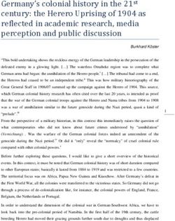 Germany's colonial history in the 21st century: the Herero Uprising of 1904 as reflected in academic research, media perception and public discussion