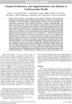 Vitamin D Deficiency and Supplementation and Relation to Cardiovascular Health