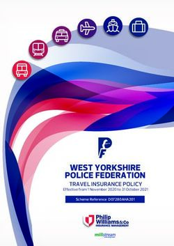 WEST YORKSHIRE POLICE FEDERATION - TRAVEL INSURANCE POLICY Effective from 1 November 2020 to 31 October 2021