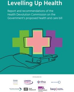 Levelling Up Health, June 2021