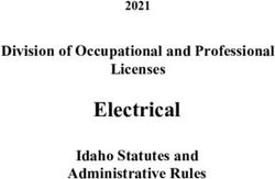 Electrical Division of Occupational and Professional Licenses Idaho Statutes and Administrative Rules - Division of Building Safety