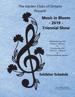 Music in Bloom 2019 - Triennial Show - Exhibitor Schedule - The Garden Clubs of Ontario
