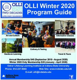 OLLI Winter 2020 Program Guide - Indiana State University