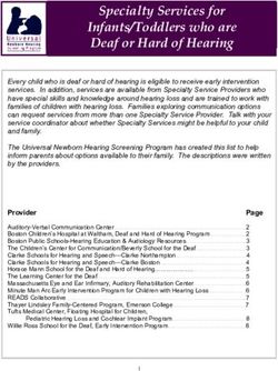 Specialty Services for Infants/Toddlers who are Deaf or Hard of Hearing - Mass.gov