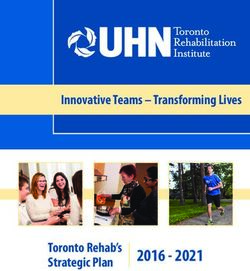 2016 2021 Innovative Teams - Transforming Lives - Toronto Rehab's Strategic Plan - University Health ...