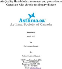 Air Quality Health Index awareness and promotion to Canadians with chronic respiratory disease - Asthma Canada