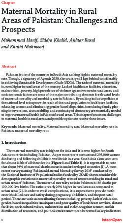 Maternal Mortality in Rural Areas of Pakistan: Challenges and Prospects - IntechOpen