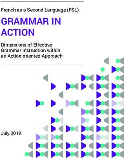 GRAMMAR IN ACTION French as a Second Language (FSL) Dimensions of Effective Grammar Instruction within an Action-oriented Approach - Transforming FSL