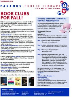 BOOK CLUBS FOR FALL! - Paramus Public Library
