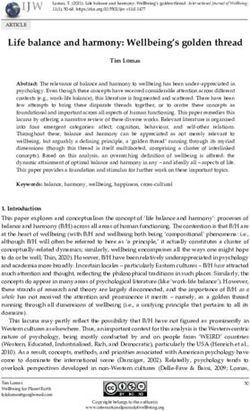 Life balance and harmony: Wellbeing's golden thread