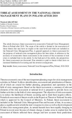 THREAT ASSESSMENT IN THE NATIONAL CRISIS MANAGEMENT PLANS IN POLAND AFTER 2010