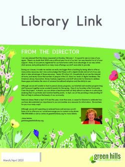 Library Link FROM THE DIRECTOR - Green Hills Public Library District