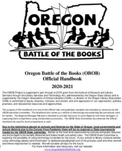 Oregon Battle of the Books (OBOB) Official Handbook 2020-2021