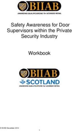 Safety Awareness for Door Supervisors within the Private Security Industry Workbook