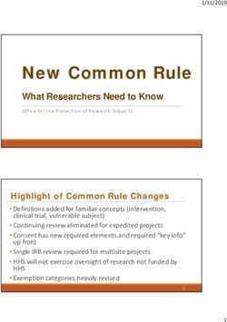 New Common Rule What Researchers Need to Know - Office for the Protection of Research Subjects