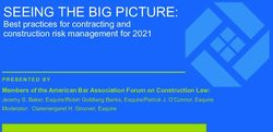 SEEING THE BIG PICTURE: Best practices for contracting and construction risk management for 2021 - Baker Law