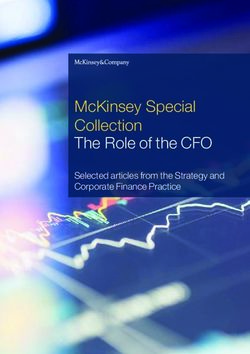 MCKINSEY SPECIAL COLLECTION THE ROLE OF THE CFO - SELECTED ARTICLES FROM THE STRATEGY AND CORPORATE FINANCE PRACTICE