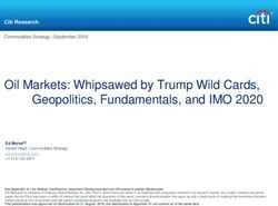 Oil Markets: Whipsawed by Trump Wild Cards, Geopolitics, Fundamentals, and IMO 2020