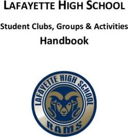 LAFAYETTE HIGH SCHOOL - Handbook Student Clubs, Groups & Activities