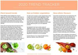 2020 TREND TRACKER - Springbrook Foods