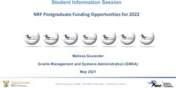 Student Information Session - NRF Postgraduate Funding Opportunities for 2022 Melissa Govender