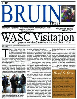 WASC Visitation T'was a rainy, stormy day - Colton Joint Unified School District
