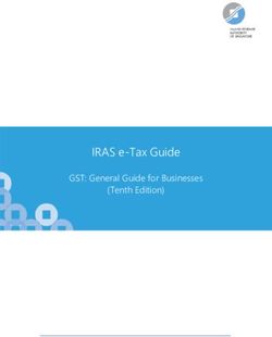 IRAS e-Tax Guide GST: General Guide for Businesses (Tenth Edition) - GST: General Guide for Businesses