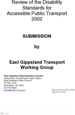 SUBMISSION Review of the Disability Standards for Accessible Public Transport 2002 - Department of Infrastructure and ...
