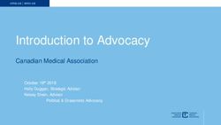 Introduction to Advocacy - Canadian Medical Association Holly Duggan, Strategic Advisor