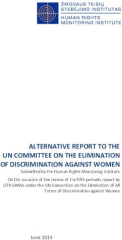 ALTERNATIVE REPORT TO THE UN COMMITTEE ON THE ELIMINATION OF DISCRIMINATION AGAINST WOMEN