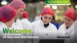 Welcome UK Share Save 2021 Invitation - to the Greencore Group