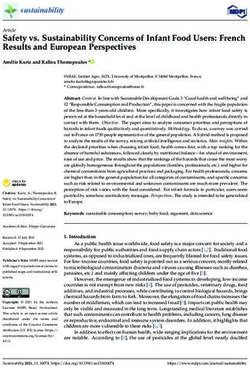 Safety vs. Sustainability Concerns of Infant Food Users: French Results and European Perspectives - MDPI