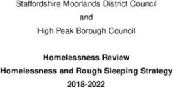 Homelessness Review Homelessness and Rough Sleeping Strategy 2018-2022 - Staffordshire Moorlands District Council and High Peak Borough Council ...