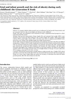 Fetal and infant growth and the risk of obesity during early childhood: the Generation R Study