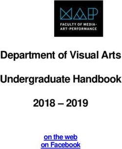 Department of Visual Arts Undergraduate Handbook 2018 2019 - on the web on Facebook - University of Regina