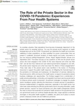 The Role of the Private Sector in the COVID-19 Pandemic: Experiences From Four Health Systems