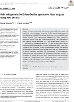 Pain in hypermobile Ehlers-Danlos syndrome: New insights using new criteria - SED in France