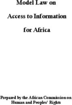 Model Law on Access to Information for Africa - Prepared by the African Commission on Human and Peoples' Rights