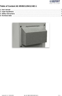 Table of Content AC-8508/12/8412-BZ-1 - User manual 2. Legal regulations 3. Safety instructions 4. Technical data - Seifert Systems