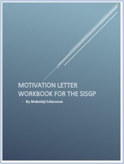 MOTIVATION LETTER WORKBOOK FOR THE SISGP - By Mobolaji Folorunso