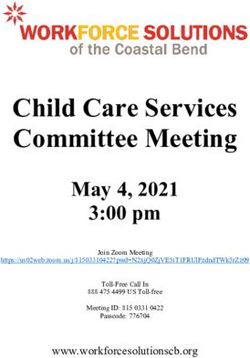 Child Care Services Committee Meeting - May 4, 2021 3:00 pm - Workforce Solutions ...