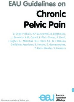 Chronic Pelvic Pain EAU Guidelines on - European Association of Urology