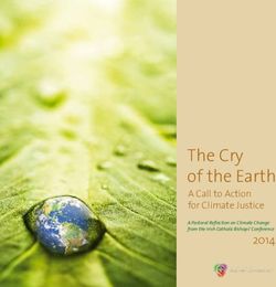 The Cry of the Earth A Call to Action for Climate Justice A Pastoral Reflection on Climate Change from the Irish Catholic Bishops' Conference