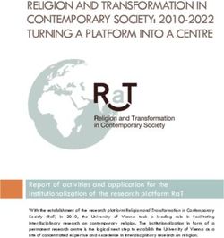 RELIGION AND TRANSFORMATION IN CONTEMPORARY SOCIETY: 2010-2022 TURNING A PLATFORM INTO A CENTRE