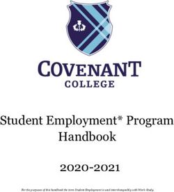 Student Employment* Program Handbook 2020-2021