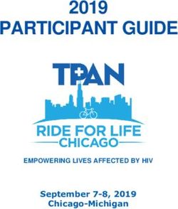 PARTICIPANT GUIDE 2019 - September 7-8, 2019 Chicago-Michigan EMPOWERING LIVES AFFECTED BY HIV - TPAN