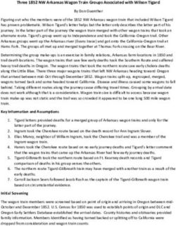 Three 1852 NW Arkansas Wagon Train Groups Associated with Wilson Tigard - Oregon Pioneers