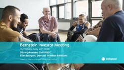 Bernstein Investor Meeting - Humlebaek, May 24th 2018 Oliver Johansen, SVP R&D Ellen Bjurgert, Director Investor Relations - Coloplast